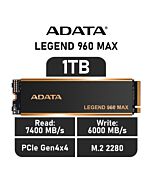 ADATA LEGEND 960 MAX 1TB PCIe Gen4x4 ALEG-960M-1TCS M.2 2280 Solid State Drive by adata at Rebel Tech