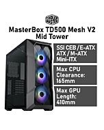 Cooler Master MasterBox TD500 Mesh V2 Mid Tower TD500V2-KGNN-S00 Computer Case by coolermaster at Rebel Tech