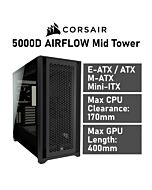 CORSAIR 5000D AIRFLOW Mid Tower CC-9011210 Computer Case by corsair at Rebel Tech