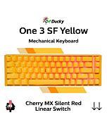 Ducky One 3 SF Yellow Ducky Cherry MX Silent Red DKON2167ST-SUSPDYDYYYC1 SF Size Mechanical Keyboard by ducky at Rebel Tech