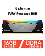 Kingston FURY Renegade RGB 16GB DDR4-3200 CL16 1.35v KF432C16RB1A/16 Desktop Memory by kingston at Rebel Tech