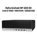 HP 600 G5 Intel Core I3-9100 / 8GB RAM / 256GB SSD / Windows 11 Pro SFF Refurbished Office PC  by hp at Rebel Tech