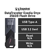 Kingston DataTraveler Exodia Onyx 256GB USB-A DTXON/256GB Flash Drive by kingston at Rebel Tech