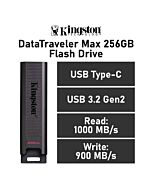 Kingston DataTraveler Max 256GB USB-C DTMAX/256GB Flash Drive by kingston at Rebel Tech