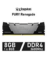 Kingston FURY Renegade 8GB DDR4-3600 CL16 1.35v KF436C16RB/8 Desktop Memory by kingston at Rebel Tech