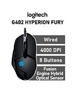 Logitech G402 HYPERION FURY Optical 910-004068 Wired Gaming Mouse by logitech at Rebel Tech