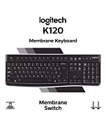 Logitech K120 920-002508 Full Size Membrane Keyboard by logitech at Rebel Tech