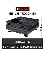 Noctua L9i-17xx chromax.black NH-L9I-17XX CH.BK Air Cooler by noctua at Rebel Tech