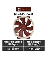 Noctua NF-A15 PWM 140mm PWM NF-A15 PWM Case Fan by noctua at Rebel Tech