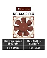 Noctua NF-A4x10 FLX 40mm NF-A4X10 FLX Case Fan by noctua at Rebel Tech