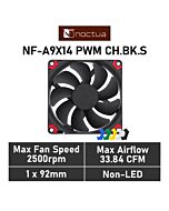 Noctua NF-A9x14 HS-PWM chromax.black.swap 92mm PWM NF-A9X14 PWM CH.BK.S Case Fan by noctua at Rebel Tech