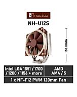 Noctua U12S NH-U12S Air Cooler by noctua at Rebel Tech