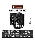 Noctua U9S chromax.black NH-U9S CH.BK Air Cooler by noctua at Rebel Tech