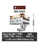 Noctua C14S NH-C14S Air Cooler by noctua at Rebel Tech