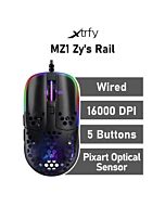 Xtrfy MZ1 Zy's Rail Optical MZ1-RGB-BLACK-TP Wired Gaming Mouse by xtrfy at Rebel Tech