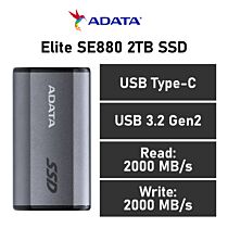 ADATA Elite SE880 2TB AELI-SE880-2TCGY External USB-C SSD  by adata at Rebel Tech