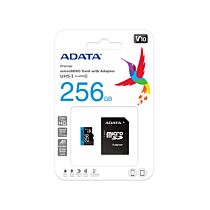 ADATA Premier microSDXC UHS-I 256GB AUSDX256GUICL10A1-RA1 Memory Card by adata at Rebel Tech