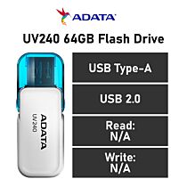 ADATA UV240 64GB USB-A AUV240-64G-RWH Flash Drive by adata at Rebel Tech