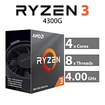 AMD Ryzen 3 4300G Renoir 4-Core 3.80GHz AM4 65W 100-100000144BOX Desktop Processor