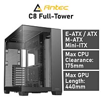 Antec C8 Basic E-ATX Dual Chamber Full-Tower Black Computer Case by antec at Rebel Tech