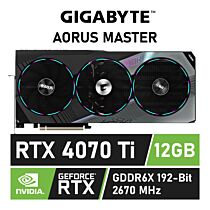 GIGABYTE AORUS GeForce RTX 4070 Ti MASTER 12GB GDDR6X GV-N407TAORUS M-12GD Graphics Card  by gigabyte at Rebel Tech