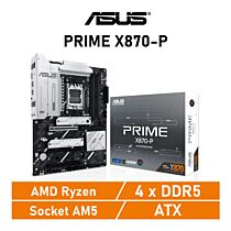 ASUS PRIME X870-P AM5 AMD X870 ATX AMD Motherboard by asus at Rebel Tech