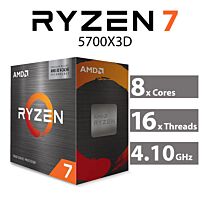 AMD Ryzen 7 5700X3D Vermeer 8-Core 3.0GHz AM4 105W 100-100001503WOF Desktop Processor by amd at Rebel Tech