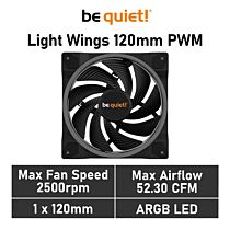 be quiet! Light Wings 120mm PWM High-speed BL073 Case Fan by bequiet at Rebel Tech