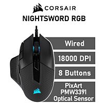 CORSAIR NIGHTSWORD RGB Optical CH-9306011 Wired Gaming Mouse