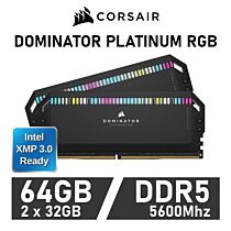 CORSAIR DOMINATOR PLATINUM RGB 64GB Kit DDR5-5600 CL40 1.25v CMT64GX5M2B5600C40 Desktop Memory