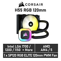 CORSAIR H55 RGB 120mm CW-9060052 Liquid Cooler by corsair at Rebel Tech