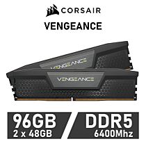 CORSAIR VENGEANCE 96GB Kit DDR5-6400 CL32 1.40v CMK96GX5M2B6400C32 Desktop Memory by corsair at Rebel Tech