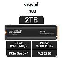 Crucial T700 2TB PCIe Gen5x4 CT2000T700SSD5 M.2 2280 Solid State Drive by crucial at Rebel Tech