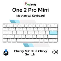 Ducky One 2 Pro Mini Cherry MX Blue DKON2061ST-CUSPDWWT2 Mini Size Mechanical Keyboard by ducky at Rebel Tech