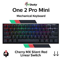 Ducky One 2 Pro Mini Cherry MX Silent Red DKON2061ST-SUSPDAZT2 Mini Size Mechanical Keyboard by ducky at Rebel Tech