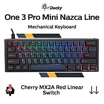 Ducky One 3 Pro Mini Nazca Line Cherry MX2A Red DKON2361ST-CRUSPTCHNAZ001 Mini Size Mechanical Keyboard by ducky at Rebel Tech