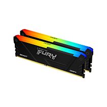 Kingston FURY Beast RGB 16GB Kit DDR4-3733 CL19 1.35v KF437C19BBAK2/16 Desktop Memory by kingston at Rebel Tech