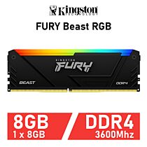 Kingston FURY Beast RGB 8GB DDR4-3600 CL17 1.35v KF436C17BBA/8 Desktop Memory by kingston at Rebel Tech