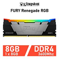 Kingston FURY Renegade RGB 8GB DDR4-3600 CL16 1.35v KF436C16RBA/8 Desktop Memory by kingston at Rebel Tech