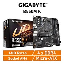 GIGABYTE B550M K AM4 AMD B550 Micro-ATX AMD Motherboard