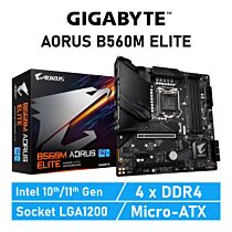 GIGABYTE B560M AORUS ELITE LGA1200 Intel B560 Micro-ATX Intel Motherboard by gigabyte at Rebel Tech