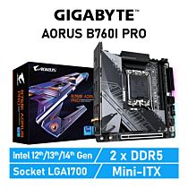 GIGABYTE B760I AORUS PRO DDR5 LGA1700 Intel B760 Mini-ITX Intel Motherboard by gigabyte at Rebel Tech