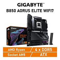 GIGABYTE B850 AORUS ELITE WIFI7 AM5 AMD B850 ATX AMD Motherboard by gigabyte at Rebel Tech
