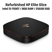 HP Elite Slice Intel Core I5-7500T / 8GB RAM / 256GB SSD / Windows 10 Pro Mini Refurbished Office PC  by hp at Rebel Tech