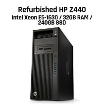 HP Z440 Intel Xeon E5-1630 V3 / 32GB RAM / 240GB SSD / 1GB GPU / Windows 10 Pro Refurbished Workstation PC  by hp at Rebel Tech