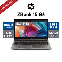 HP ZBook 15 G6 15.6" Intel Core i7-9850H / 32GB RAM / 512GB SSD / T2000 4GB / Windows 11 Pro / A-Grade Refurbished Laptop by hp at Rebel Tech