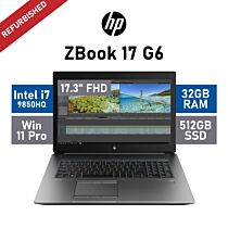 HP ZBook 17 G6 17.3" Intel Core i7-9850H / 32GB RAM / 512GB SSD / NVIDIA Quadro RTX 5000 16GB / Windows 11 Pro / A-Grade Refurbished Laptop by hp at Rebel Tech