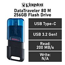 Kingston DataTraveler 80 M 256GB USB-C DT80M/256GB Flash Drive by kingston at Rebel Tech
