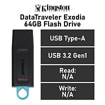 Kingston DataTraveler Exodia 64GB USB-A DTX/64GB Flash Drive by kingston at Rebel Tech