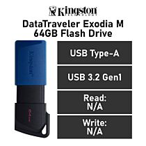 Kingston DataTraveler Exodia M 64GB USB-A DTXM/64GB Flash Drive by kingston at Rebel Tech
